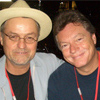 Director Jonathan Demme (left) shot some footage backstage at FarmAid.